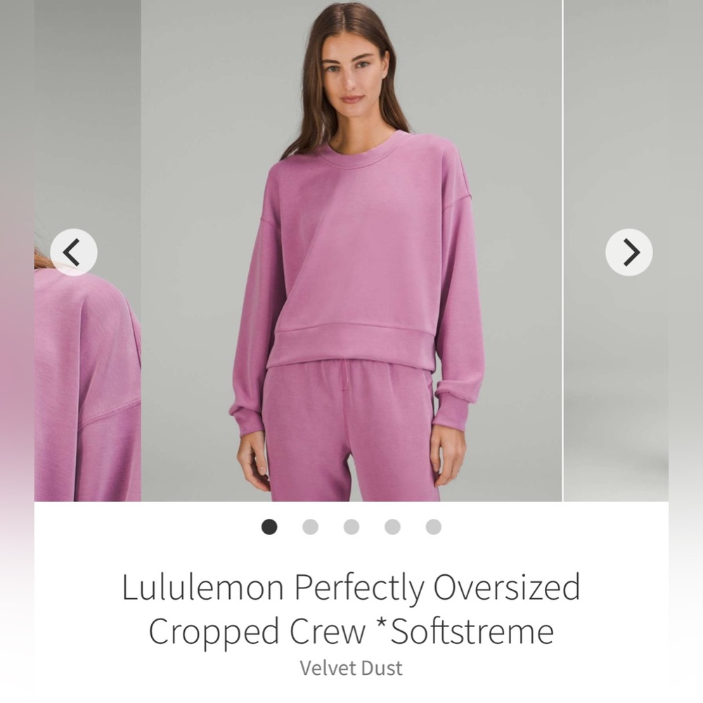 Lululemon Softstreme Perfectly Oversized Cropped Crew Sweatshirt